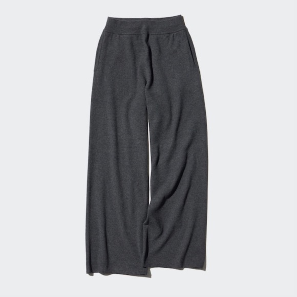 Uniqlo Pants - Uniqlo Gray Knit Wide Leg Lounge Pants